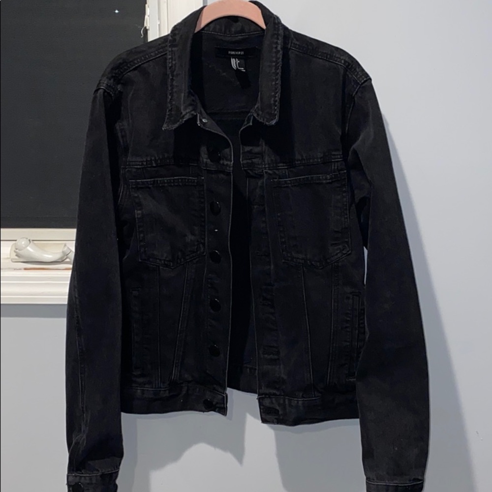 Black denim jacket